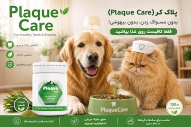 از بین برنده جرم دندان سگ و گربه پلاک کر (Plaque Care) | جلبک دریایی، بدون بیهوشی
